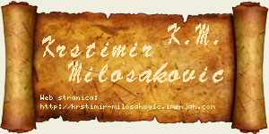 Krstimir Milošaković vizit kartica